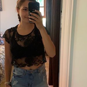 Perfect lace cropped top